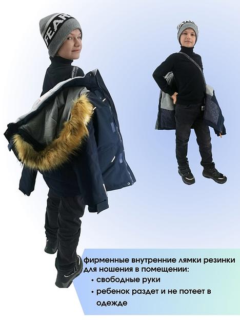 Зимняя куртка на мальчика подростка 1 цвет мембрана ОПТ фото 5