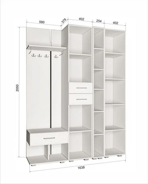 Прихожая «Пайн 3» ОПТ фото 3