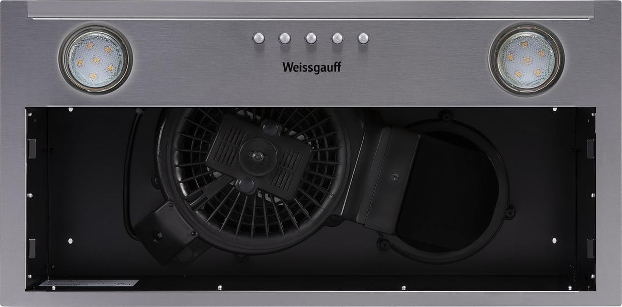 Вытяжка встраиваемая Weissgauff Alpha 50 PB IX нержавеющая сталь управление: кнопочное (1 мотор) фото 2