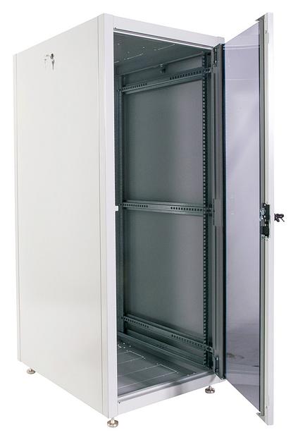 Шкаф коммутационный ЦМО (ШТК-Э-24.6.8-13АА) 24U 600x800мм пер.дв.стекл металл 2 бок.пан. 540кг серый 59кг 180град. 1187мм IP20 фото 2