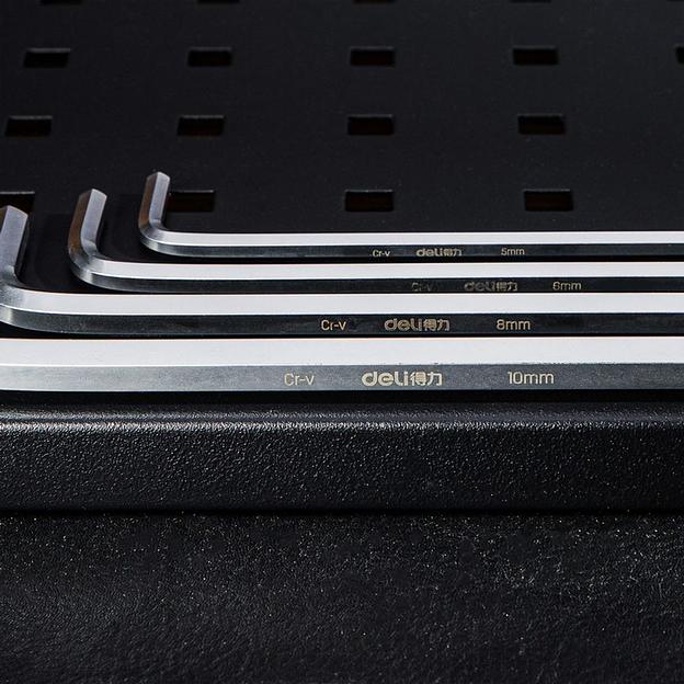 Ключи Deli Набор шестигранных ключей удлиненных Deli DL3590 9шт размер 1,5-10 мм, пластиковый держатель фото 8