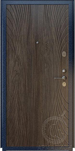 Дверь входная «Вена» антик синий/дуб мокко фото 2