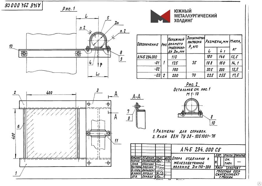 Опора Серия 4.900-9 А14Б 294.000 фото 1