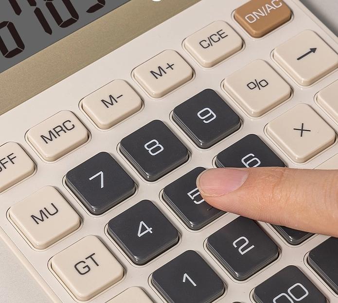 Калькулятор настольный Deli EM309 золотистый 12-разр. фото 3