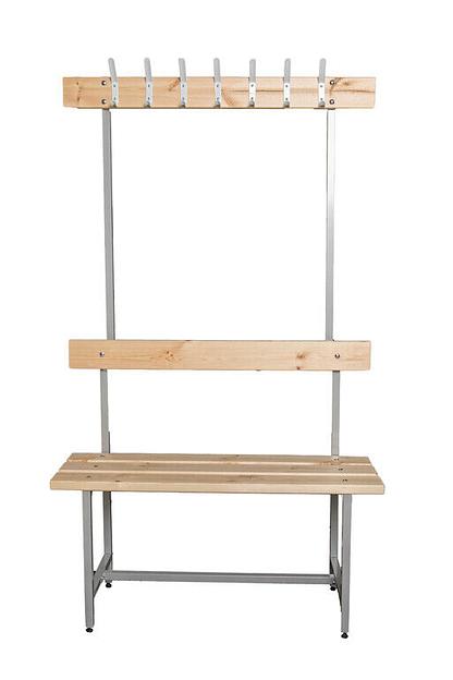 Скамья гардеробная для спортивной раздевалки, 395х1000х1765 мм фото 1