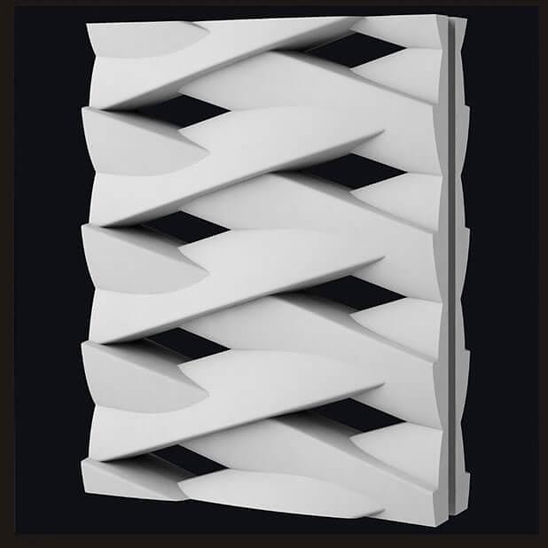 Блоки 3D гипсовые для перегородок «Переплёт» 400х500х100 мм фото 1