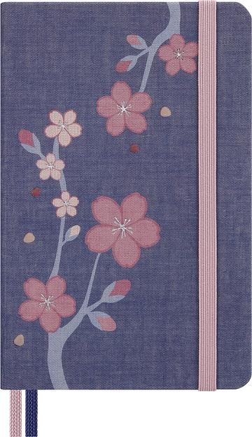 Блокнот Moleskine LIMITED EDITION SAKURA LESU08MM710 Pocket 90x140мм обложка текстиль 160стр. линейка синий 2025 фото 1
