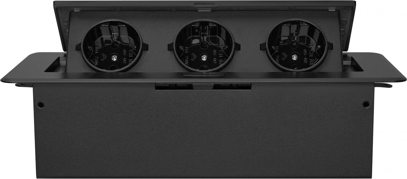 Розетка Cactus CS-SOCKET-EU3-BK для столешницы (уп.:1шт) фото 4