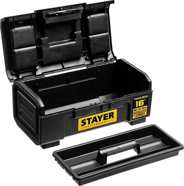 STAYER TOOLBOX-16, 390 х 210 х 160, пластиковый ящик для инструментов, Professional (38167-16) фото 3