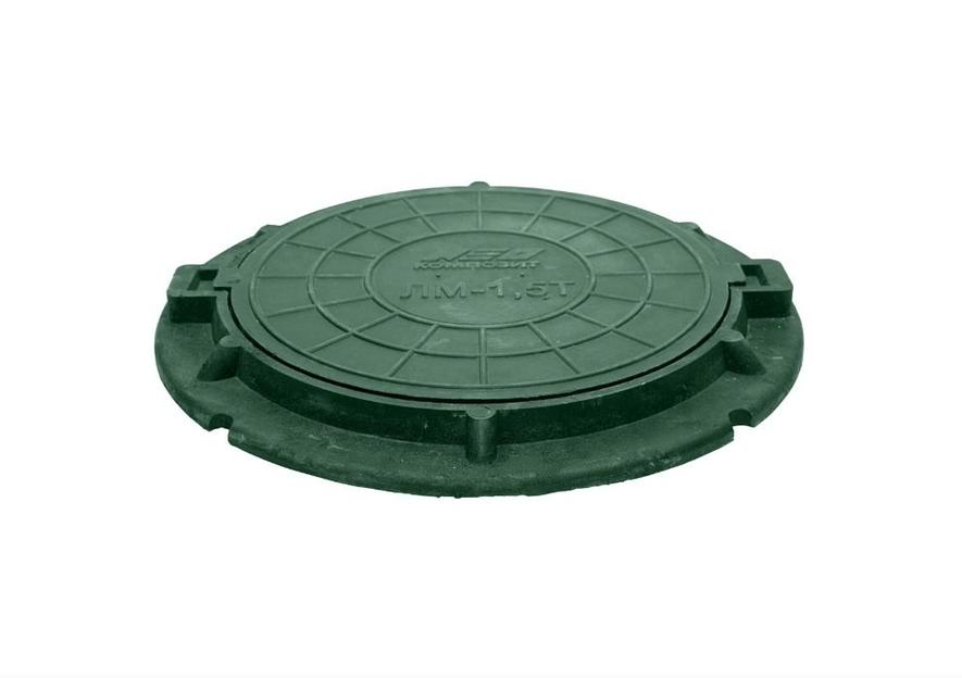 Люк канализационный ЛМ d-580 зеленый фото 1