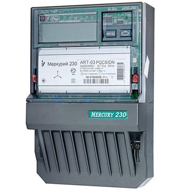 Счетчик электроэнергии Меркурий 230 АRT-02 PQRSIN трехфазный многотарифный, 10(100), кл.точ. 1.0/2. 0, Щ, ЖКИ, IrDA, RS-485, 2тарифа МСК фото 1