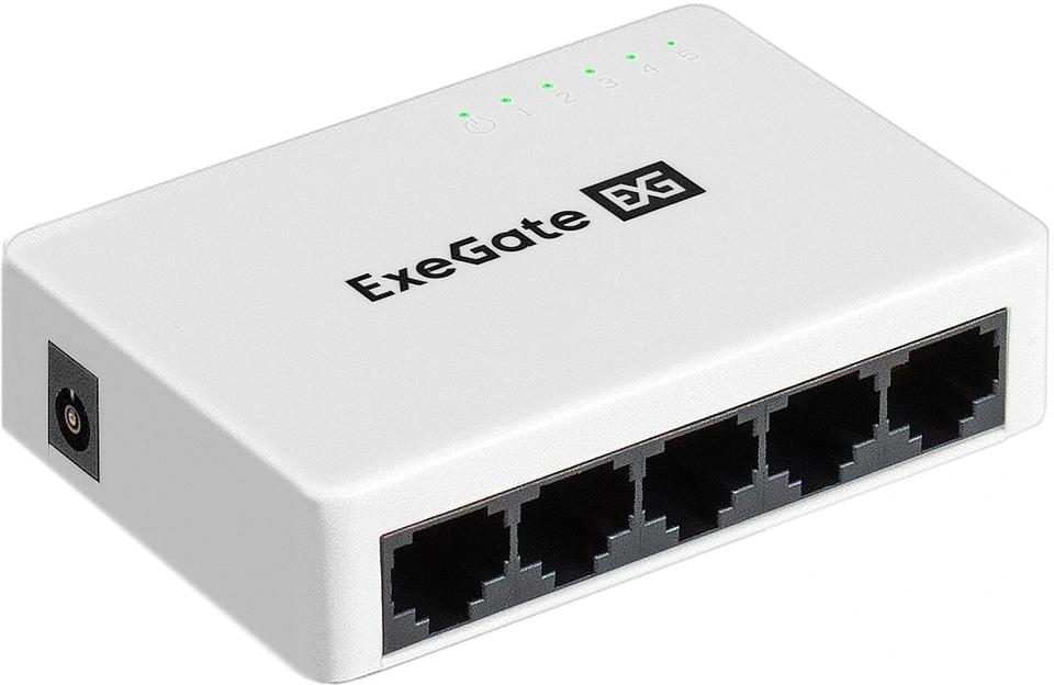 Exegate EX298685RUS Коммутатор неуправляемый ExeGate EDES-1005C (5-портовый UTP 10/100Mbps, с функцией энергосбережения (Green Ethernet Technology), настольный) фото 2