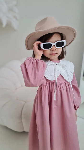 Платье MINI DI «Микки» пыльно-розовый однотон, сатин, арт.430/155 ОПТ фото 4