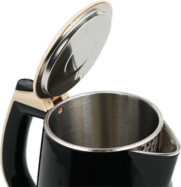 Чайник электрический Centek CT-0025 1.8л. 2000Вт черный/бежевый корпус: металл/пластик (CT-0025 BLACK) фото 6