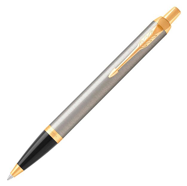Ручка шариков. Parker IM Core K321 (CW1931670) Brushed Metal GT M син. черн. подар.кор. фото 1