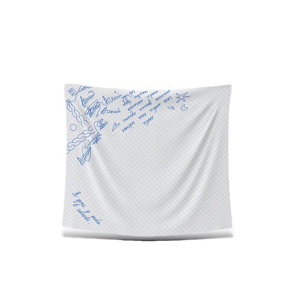 Женский платок «Тетрадный лист» искусственный шёлк Армани 55×55 см фото 1