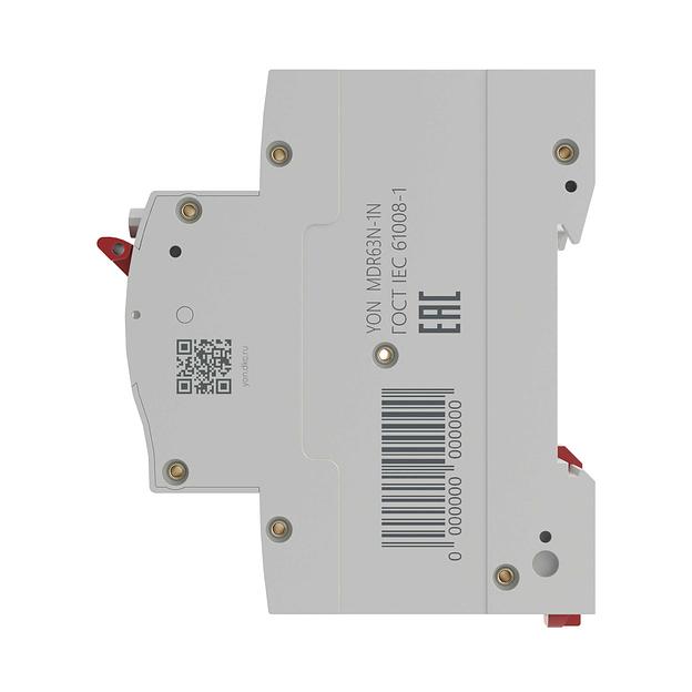 Выключатель автоматических дифференциального тока 2п 6A 30mA MDR63N-1N2C6-A C фото 3