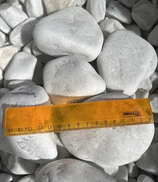 Мраморный камень галтованный Тассервис фракция 80-120 мм 50 кг фото 1