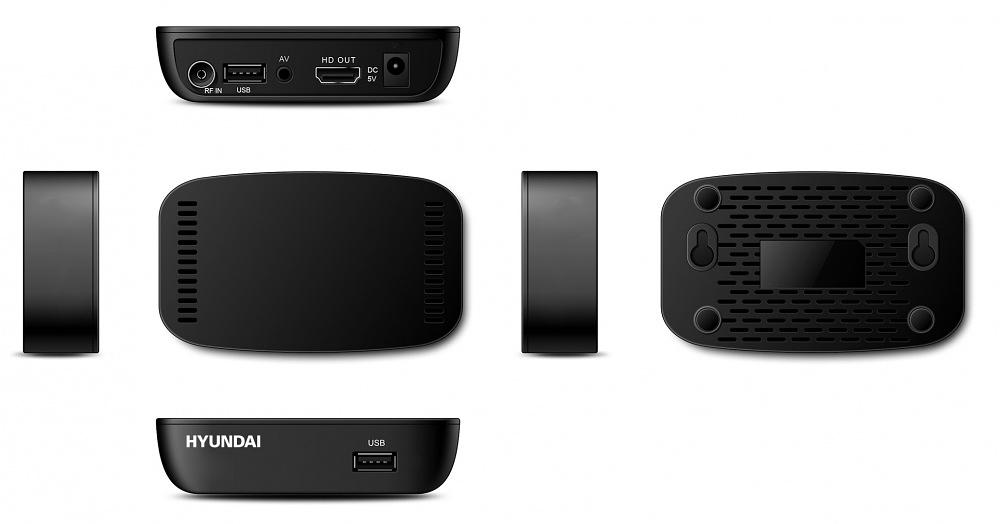 Ресивер DVB-T2 Hyundai H-DVB460 черный фото 2