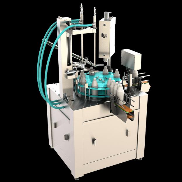 Автомат розлива и укупоривания жидкостей винтовыми колпачками роторного типа (карусельный, весовой) фото 3