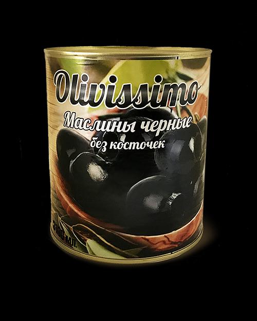 Маслины черные без косточки «Olivissimo» 3100 мл фото 1