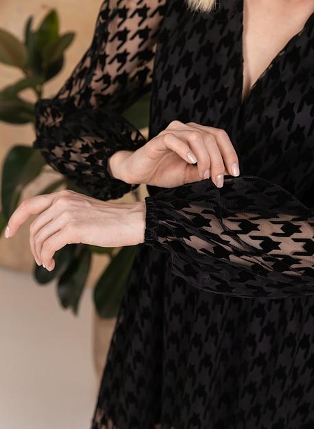 Платье шифоновое с напылением на запах «Anna Ricco» АРК006-2021-126 опт фото 5