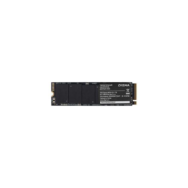 SSD накопитель Digma Mega S3 DGSM3001TS33T 1ТБ, M.2 2280, PCIe 3.0 x4, NVMe, M.2, rtl фото 1