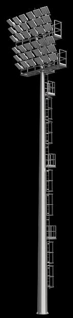 Высокомачтовая опора с наклонной кассетой по типу ВС-25 фото 7