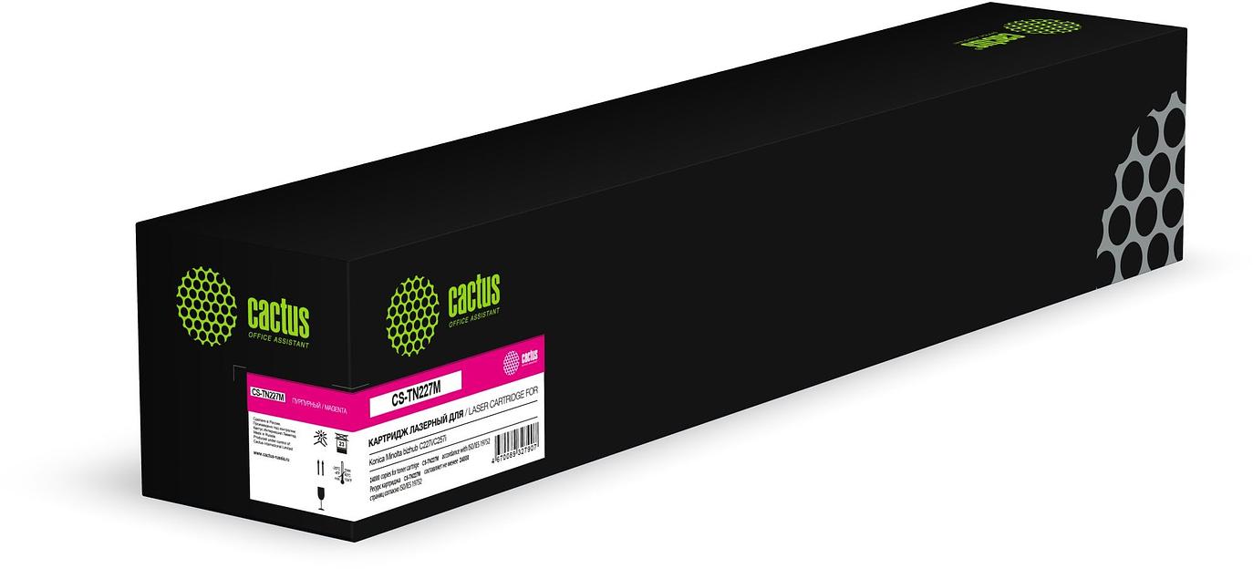 Картридж лазерный Cactus CS-TN227M TN-227M пурпурный (24000стр.) для Konica Minolta bizhub C227i/C257i фото 1