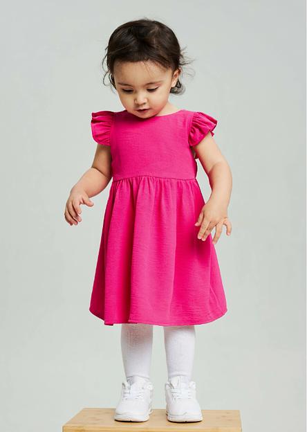 Платье для девочки с бантом цвет малиновый ОПТ фото 1