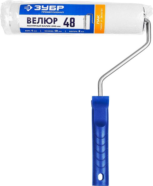 ЗУБР ВЕЛЮР, 8 х 240 мм, бюгель 8 мм, ворс 4 мм, 50% акрил, 50% шерсть, для лаков и эмалей, малярный валик, Профессионал (03514-18) фото 3