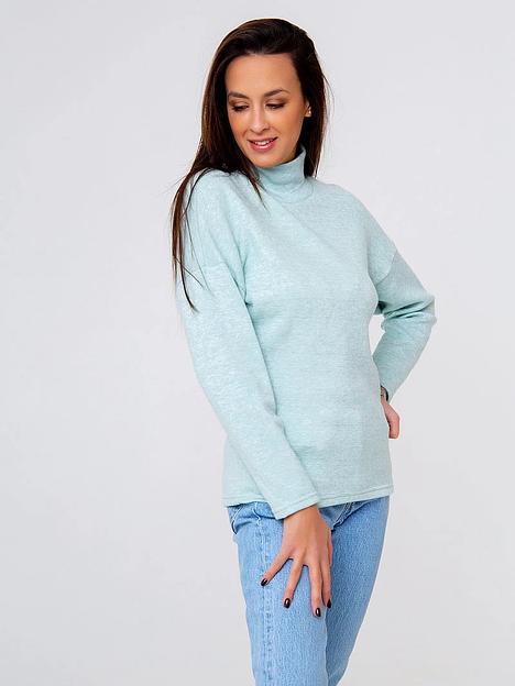 Свитер трикотажный, бирюзовый, Опт фото 1