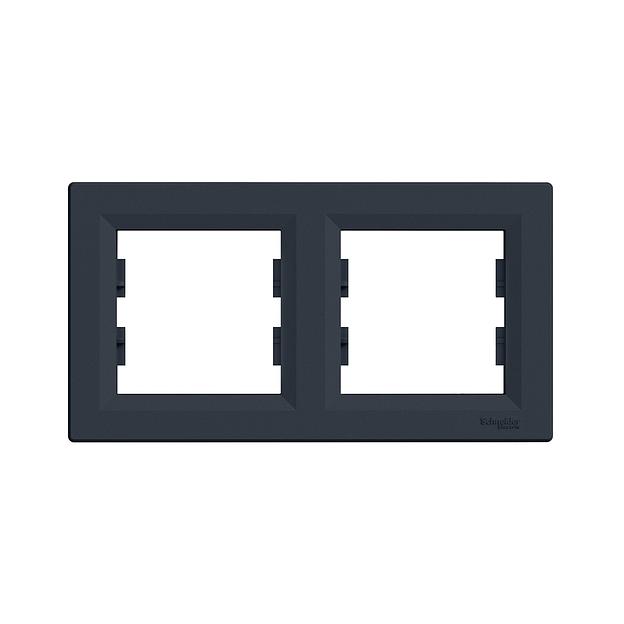 Рамка горизонтальная SE EPH5800271 Asfora 2 постовая антрацит EPH5800271 фото 1