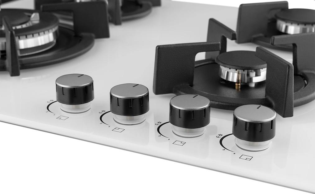 Газовая варочная поверхность Weissgauff HGG 640 WG Nano белый фото 6