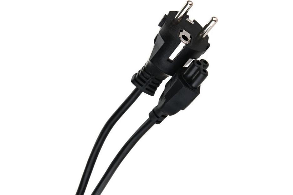 Кабель питания для ноутбуков, 3-pin, с заземлением, 220V (Европейский стандарт) 1,8m VCOM TP022-1.8-BK фото 3