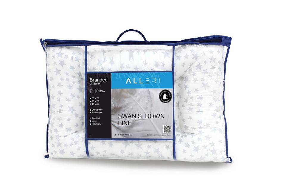 Подушка ортопедическая «Лебяжий пух» тик 45×65 ОПТ фото 1