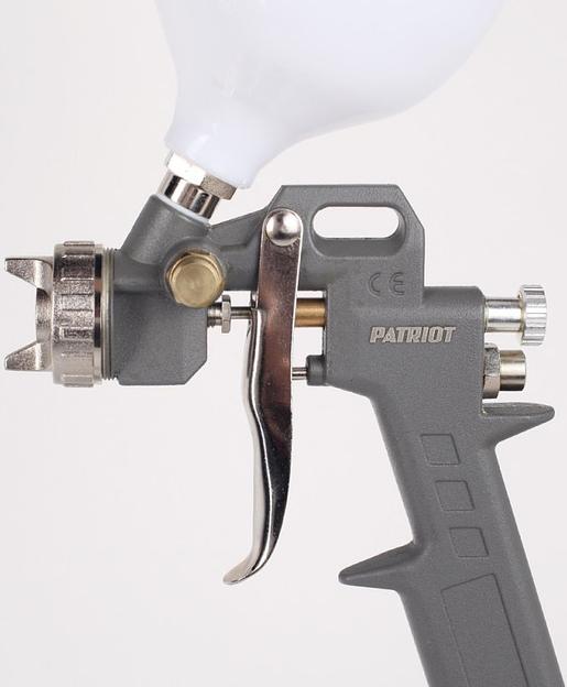 Краскораспылитель Patriot LV 162А 400л/мин соп.:1.5мм бак:0.5л серый фото 3