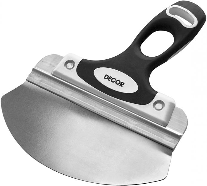 Шпатель для ведра DECOR 200 мм, нержавеющая сталь, двухкомпонентная ручка фото 1