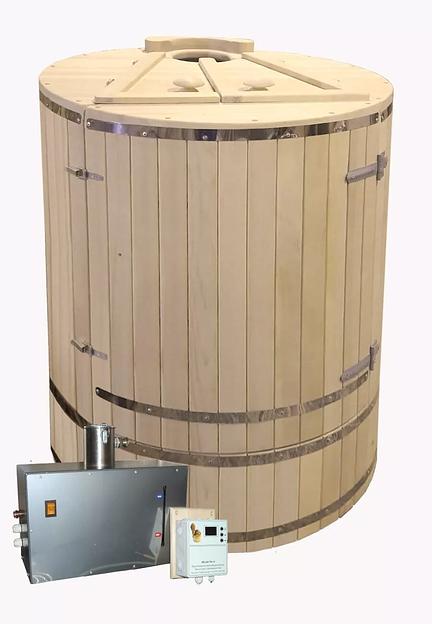 Фитобочка «Круглая со скосом» с парогенератором фото 1