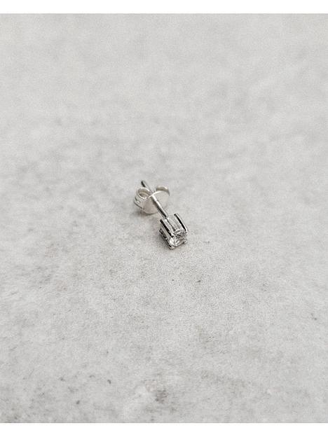 Моносерьга с фианитом серебро 925 фото 2