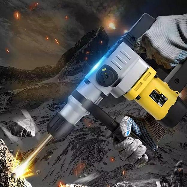 Перфоратор Deli DL-DC28-E1 (1050Вт, SDS PLUS, 4300уд/мин, 900об/мин, кейс, в комплекте 3 бура, долото, пика) фото 6