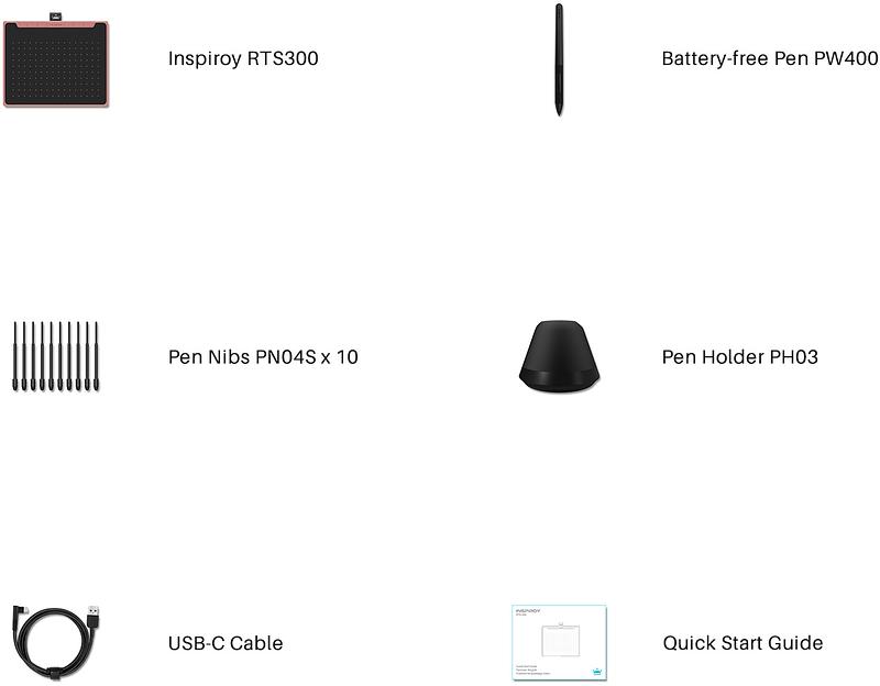 Графический планшет Huion Inspiroy RTS-300 Black фото 4