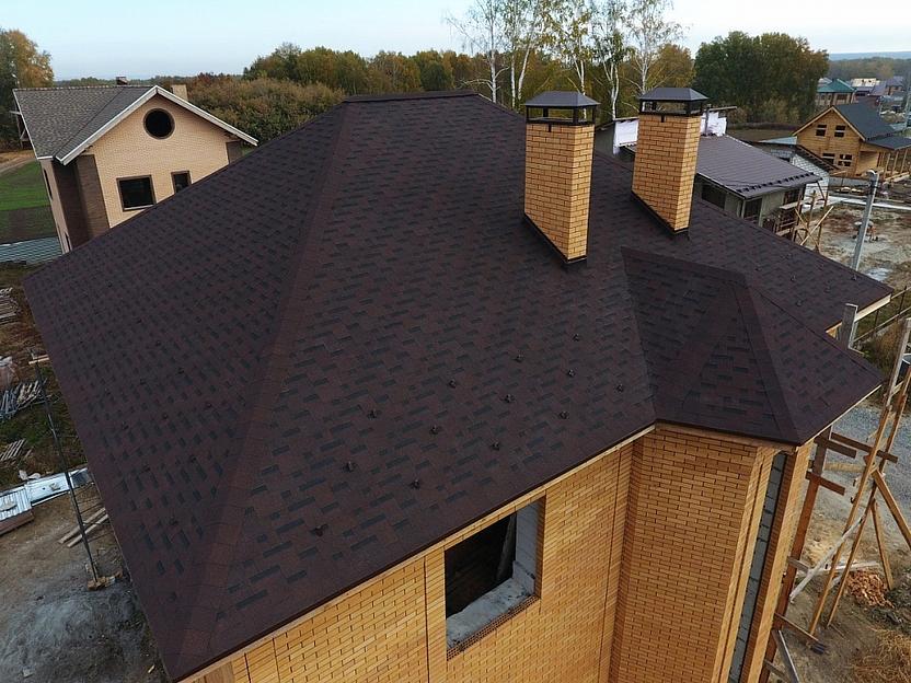 Гибкая черепица Döcke PIE Premium «Генуя» какао опт фото 9