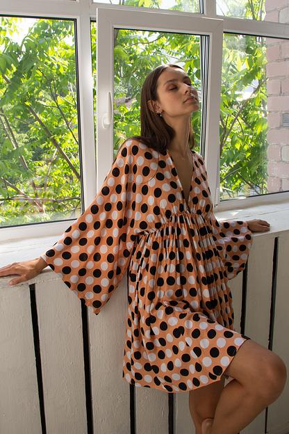 Платье женское  WIND022/01/Бежевый, белый, черный  фото 2