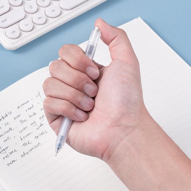 Ручка гелев. автоматическая Deli EG115-BK прозрачный/ассорти d=0.38мм черн. черн. игловидный пиш. наконечник фото 3