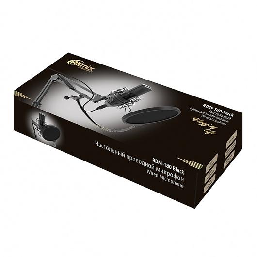 Микрофон проводной Ritmix RDM-180 2.5м черный фото 5