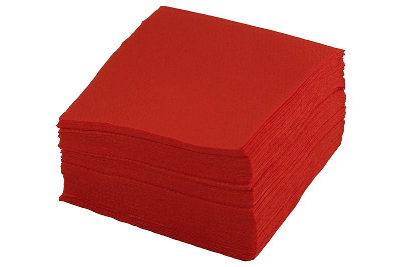 Салфетки 24*24 см. красные 1-сл 400 лист/уп /1/18/ фото 1