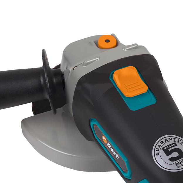 Bort Машина шлифовальная угловая аккумуляторная BWS-18Li-125 {18 В; Li-Ion; 3 Ач; 9000 об/мин; 22,5 мм; 1,7 кг; 4 Ач; батарей 2 шт; аксессуаров 5 шт; гарантия 2 г} [93722340] фото 8