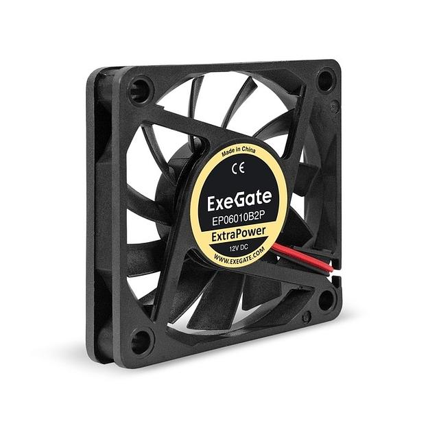 Exegate EX295224RUS Вентилятор 12В DC ExeGate ExtraPower EP06010B2P (60x60x10 мм, 2-Ball (двойной шарикоподшипник), 2pin, 3200RPM, 26dBA) фото 1