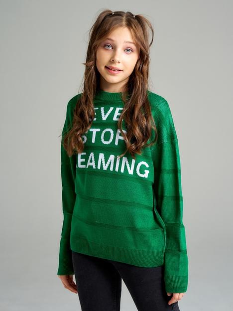 Джемпер «Стоп» зелёный, для девочек ОПТ фото 5